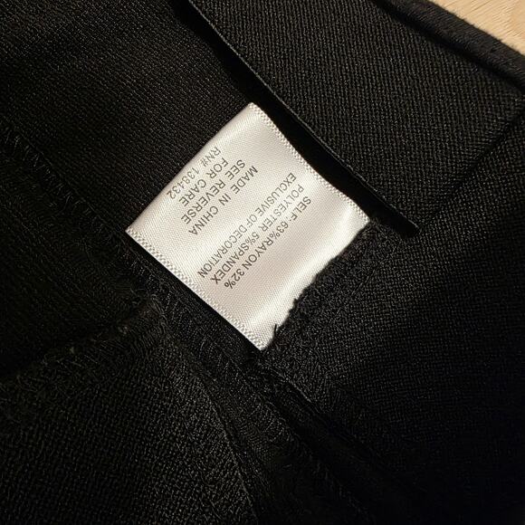 ModCloth Black Stretchy Skinny Elastic Waist Pull On Sleek Dress Pants Size 1X - Picture 3 of 8